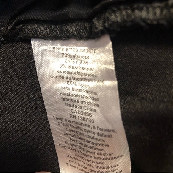 Stork & Babe XL Black Maternity High Rise Panel Straight Leg Pants Pockets - Picture 16 of 16